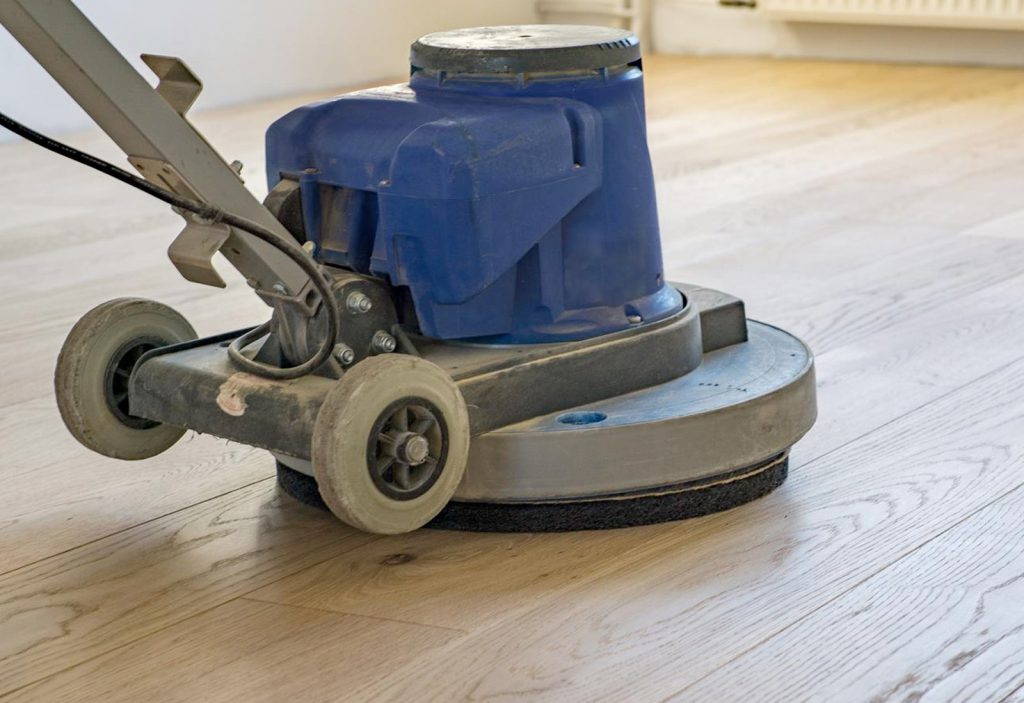 buffing hardwood flooring