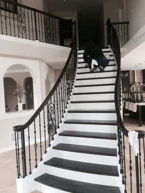 elegant hardwood flooring staircase installation